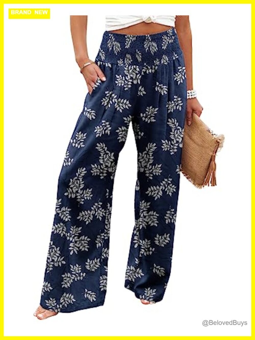 High Waisted Wide Leg Palazzo Lounge Pants with Pockets